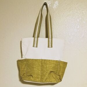 UNIVERSAL THREAD GOODS Co. Recycled Cotton and Nylon Shoulder Tote Bag in Cream
